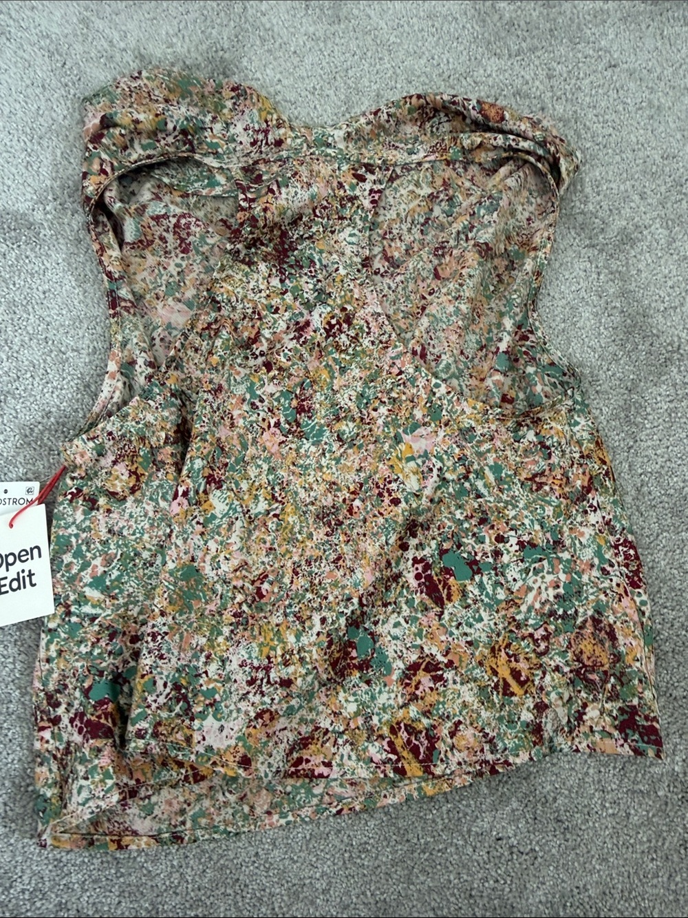 Open Edit Women's Multicolor Floral-Print Racerback Tank - Picture 4 of 4